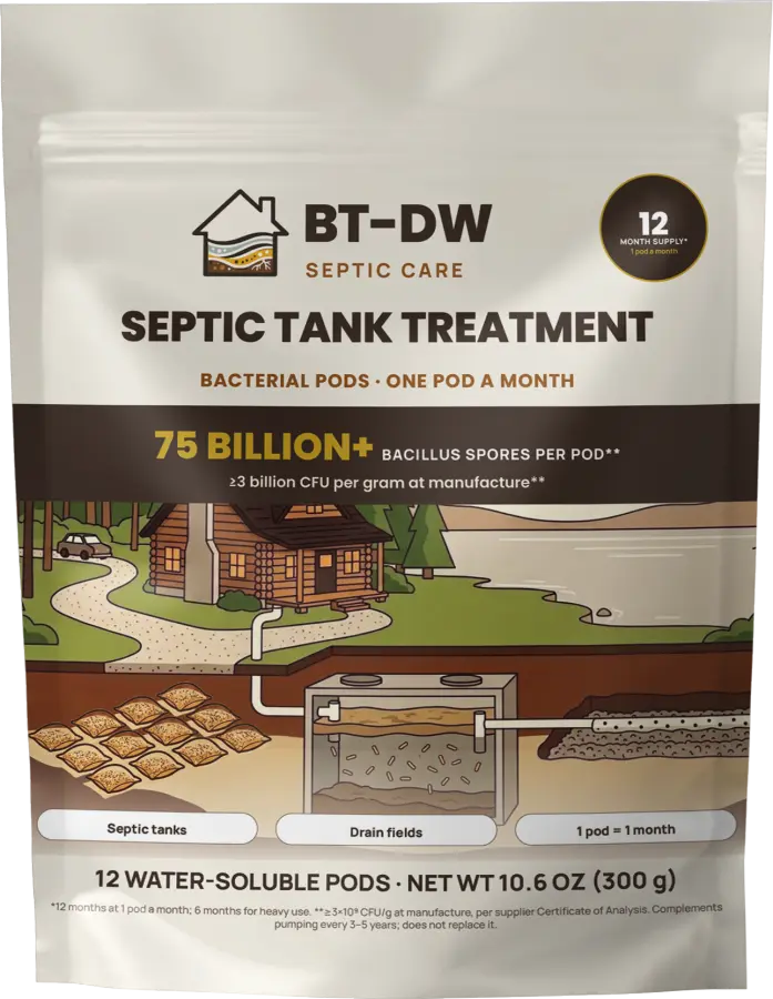 The BT-DW pouch of 12 septic pods.